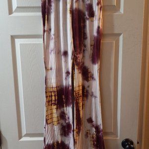 Verge Girl Flare Wide Leg Women Tye Dye Pants Size 6
